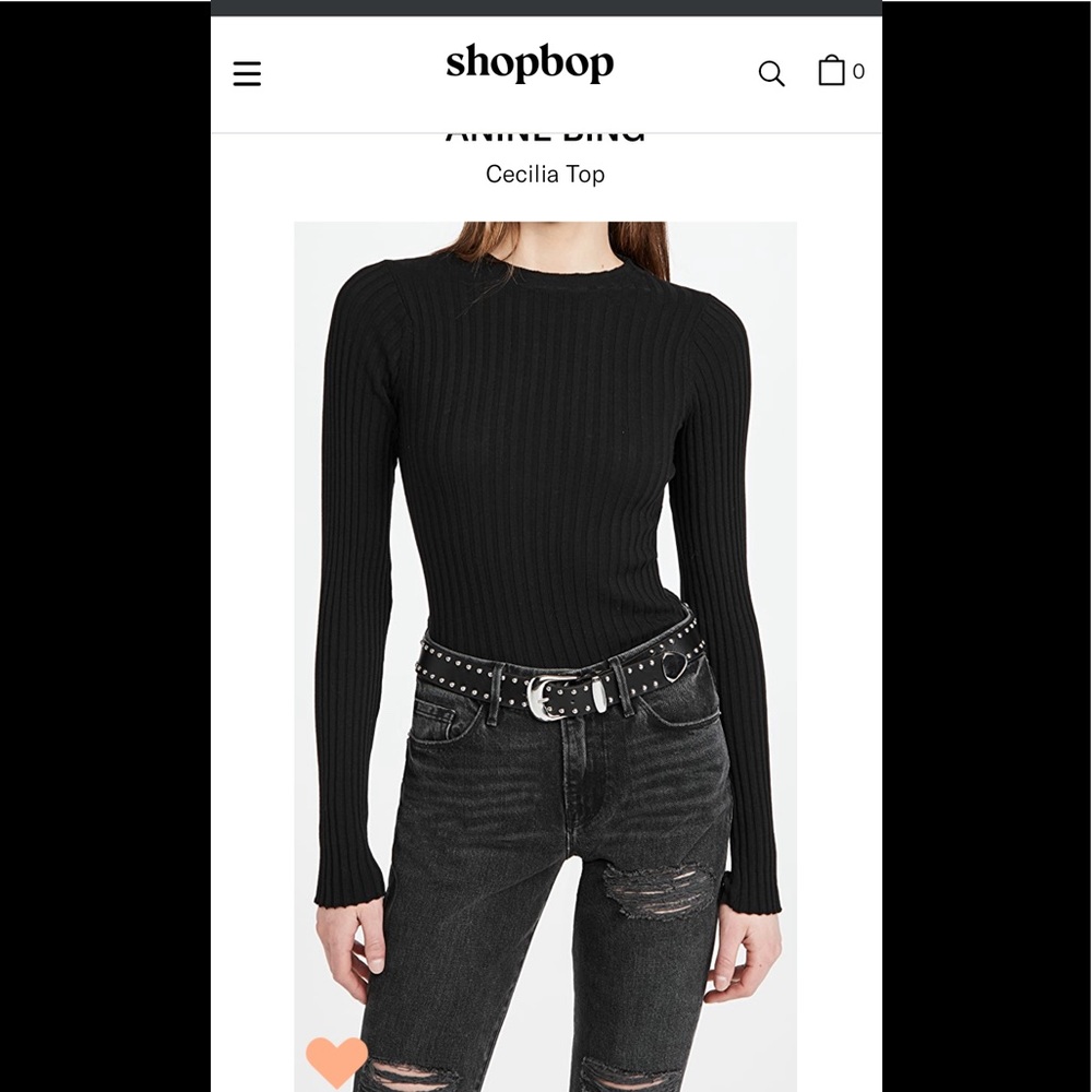 Anine Bing Cecilia Top in Black